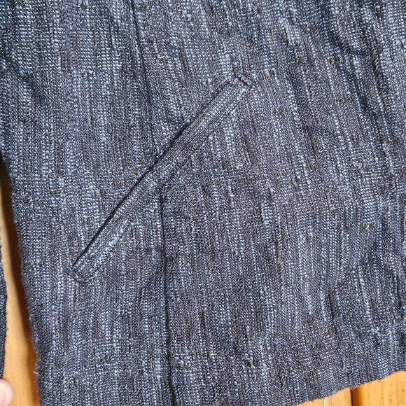 Women's J Jill Blue Black Mid Weight Button Up Jacket Size XS - Picture 7 of 11